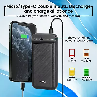 POWER BANK EVM 20000MAH ENCHARGE+ P0203 BLACK POWER BANK EVM 20000MAH ENCHARGE+ P0203 BLACK