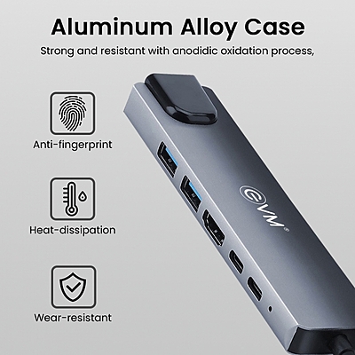 DOCKING STATION EVM 8 IN 1 TYPE C MULTI PORT