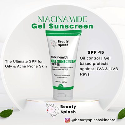 Glow & Shield: Niacinamide Gel Sunscreen SPF 45 for Oil-Free Protection & Skin Brightening | 50 Gms