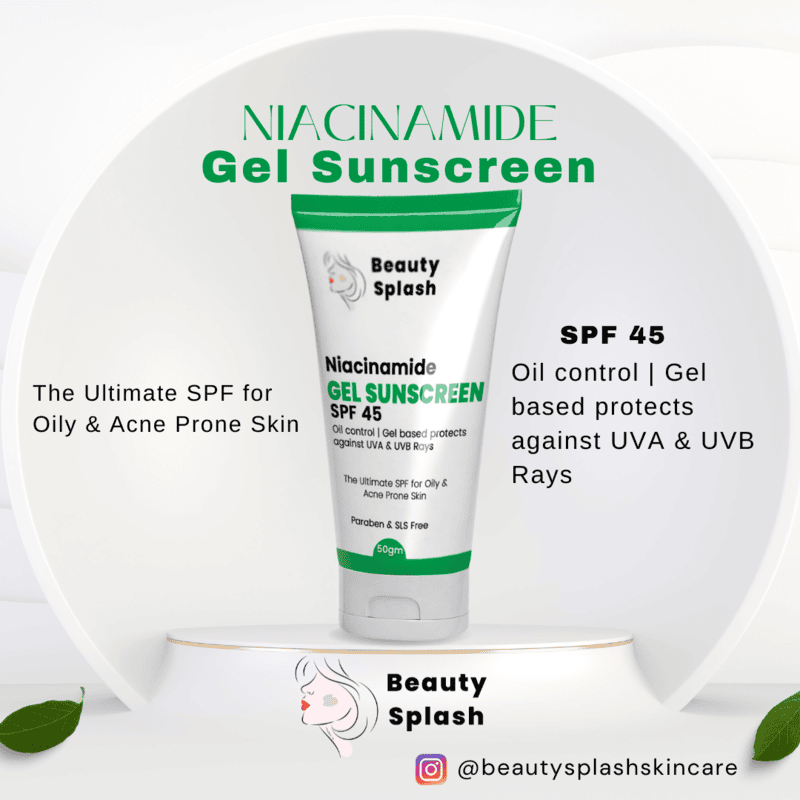 Glow & Shield: Niacinamide Gel Sunscreen SPF 45 for Oil-Free Protection & Skin Brightening | 50 Gms
