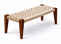 Vista Two Seater Weaved Dining Bench
