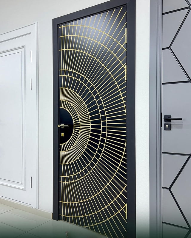 Stunning 2D HDHMR Door with Geometric Deco Paint Design