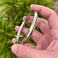 8mm Stainless Steel Edge Dual Brass Ring Punjabi Kada