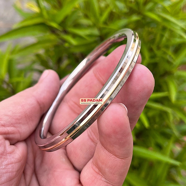 6mm Stainless Steel Flat Brass Ring Punjabi Kada