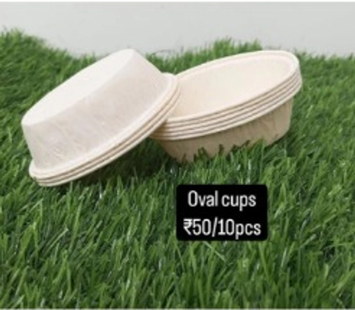Oval mini paper cups 10pcs
