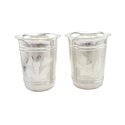 Silver Tumbler , Glass Set (120grams) Silver Tumbler , Glass Set (120grams)