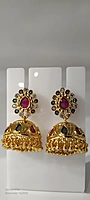 Multi Coloured Golden Ear Ring