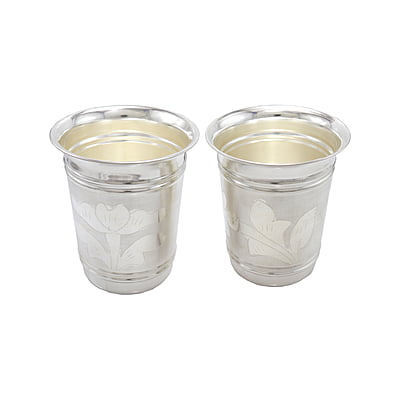 Silver Tumbler , Glass Set (120grams) Silver Tumbler , Glass Set (120grams)