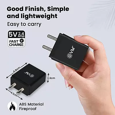 WALL CHARGER EVM DUAL USB WITH MICRO USB CH-03