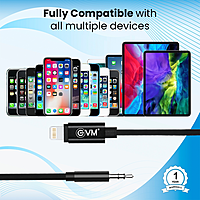 EVM LAUX-01 Lightning to 3.5mm AUX Cable - Black