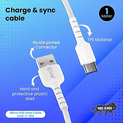 CABLE EVM MICRO USB C-014 WHITE