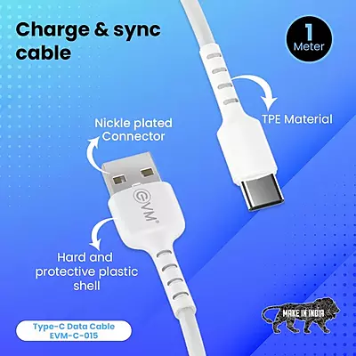 CABLE EVM TYPE-C C-015 WHITE