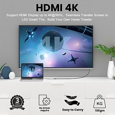 DOCKING STATION EVM 8 IN 1 TYPE C MULTI PORT