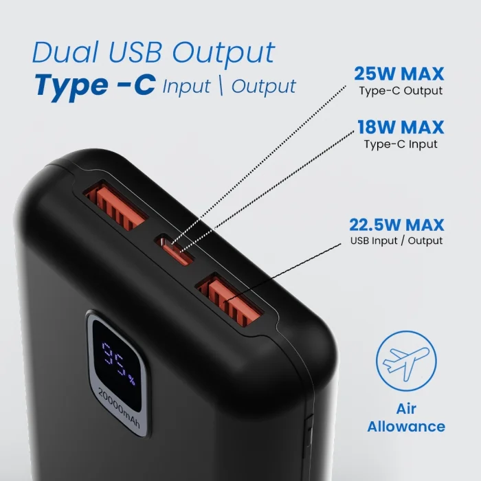 POWER BANK EVM 20000 MAH ENNANO PRO 20 P0404