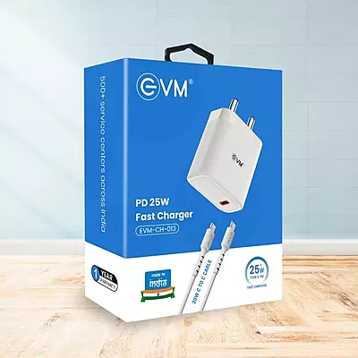 WALL CHARGER EVM PD 25W WITH C TO C CABLE (CH-013)