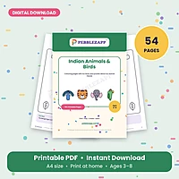 Indian Animals & Birds Colouring Book with Fun Facts – 54 Pages