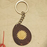 Coconut Shell Key Chain