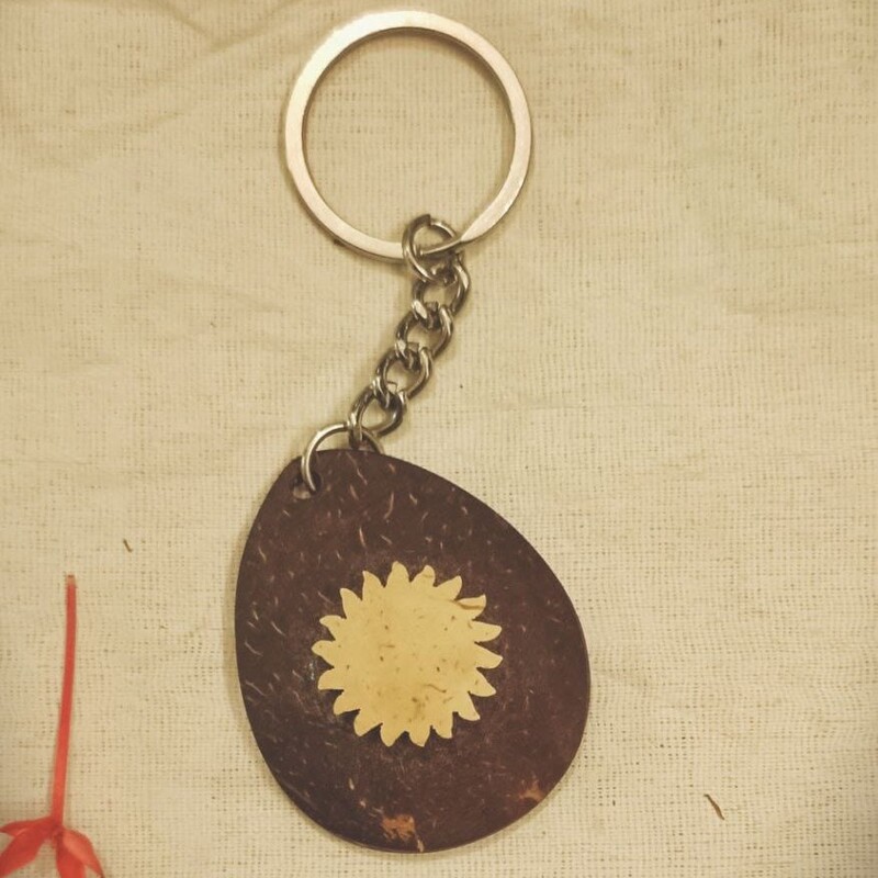 Coconut Shell Key Chain