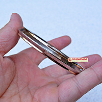 10mm Stainless Steel Edge Dual Brass Ring Punjabi Kada