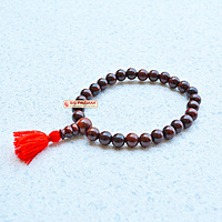 Ebony Wood & Red Sandalwood Punjabi Simrana β Spiritual Bracelet Set (1 Black & 1 Red)