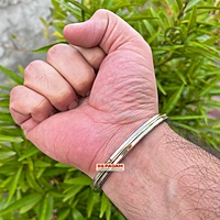 6mm Stainless Steel Flat Brass Ring Punjabi Kada