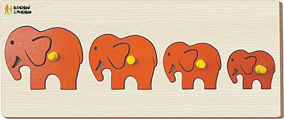 Elephant Seriation Board - Wooden Learning Puzzle Elephant Seriation Board - Wooden Learning Puzzle