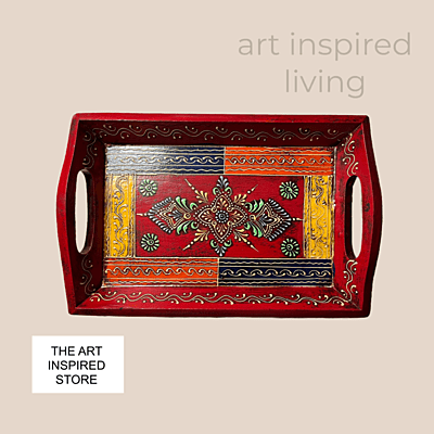 Art Inspired Tray - Maroon | Small