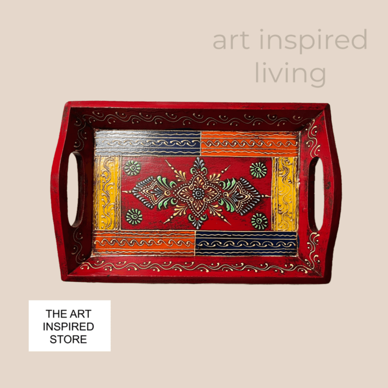 Art Inspired Tray - Maroon | Small