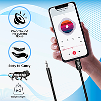 EVM LAUX-01 Lightning to 3.5mm AUX Cable - Black