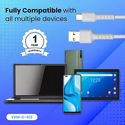 CABLE EVM TYPE-C 4A C-012 WHITE