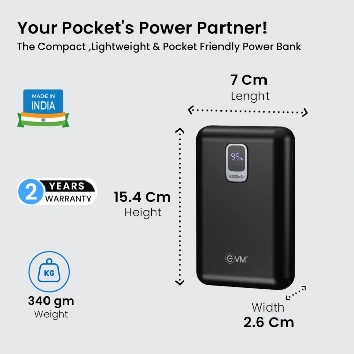 POWER BANK EVM 20000 MAH ENNANO PRO 20 P0404