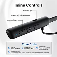 Portronics Harmonics Z10 in Ear Bluetooth Headphone with Mic, 35Hour Playtime,10mm Driver, Magnetic Earbuds, Voice Assistant, Bluetooth 5.3V, IPX4 Water/Sweat Resistance, Type C Fast Charging(Black) Portronics Harmonics Z10 in Ear Bluetooth Headphone with Mic, 35Hour Playtime,10mm Driver, Magnetic Earbuds, Voice Assistant, Bluetooth 5.3V, IPX4 Water/Sweat Resistance, Type C Fast Charging(Black)