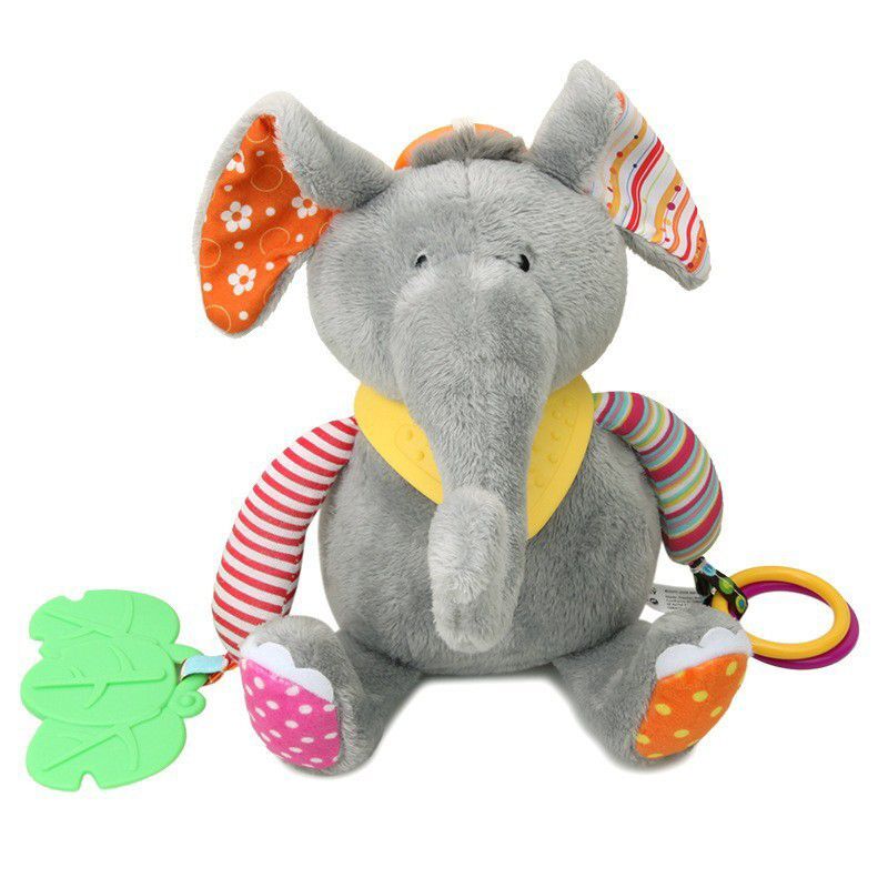 Peekaboo Elephant Multi-Sensory Activity Teething Toy & Rattle