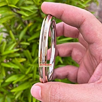 8mm Stainless Steel Edge Dual Brass Ring Punjabi Kada