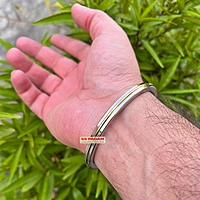 6mm Stainless Steel Flat Brass Ring Punjabi Kada