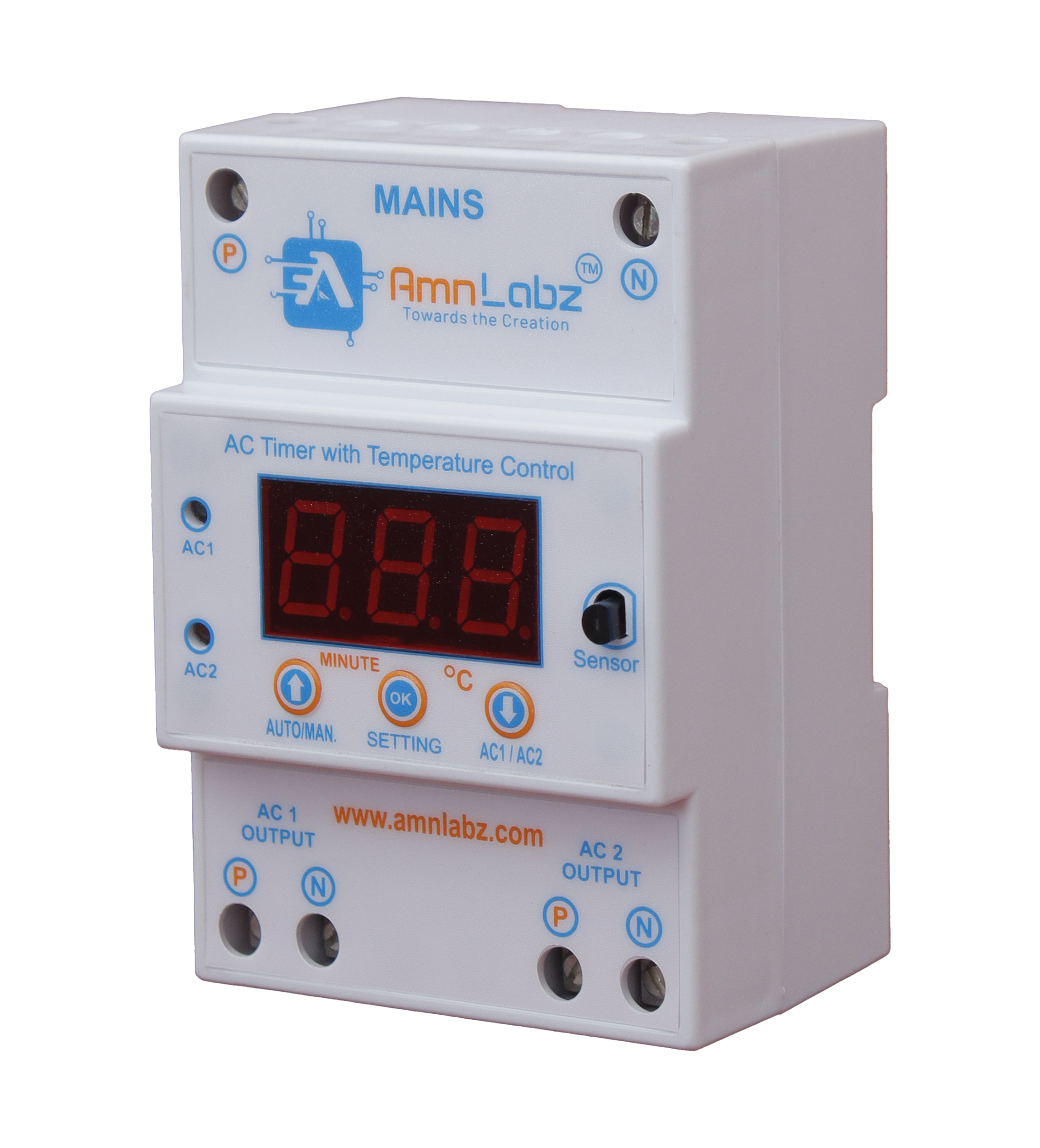 Digital AC timer with Temperature Control