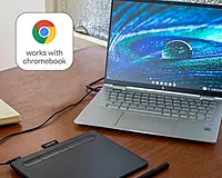 Wacom Medium 8.5-inch Graphic Tablet (Red and Black) & collar microphone