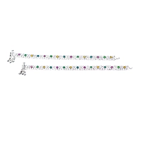 Silver Enamel Design Anklet