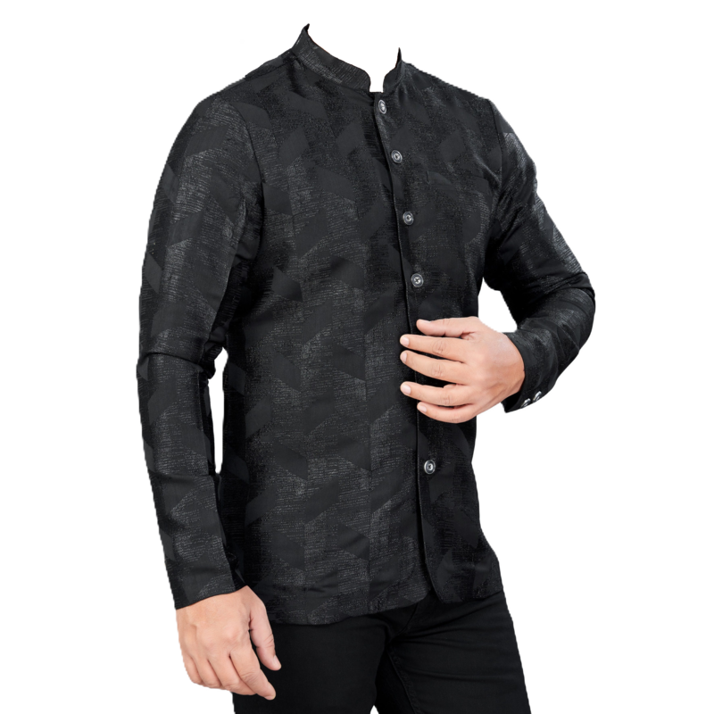Black Designer Jodhpuri Shirt