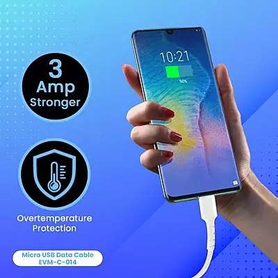 CABLE EVM MICRO USB C-014 WHITE