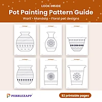 Pot Painting Pattern Guide – 40 Designs – 52 Pages