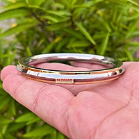 8mm Stainless Steel Edge Dual Brass Ring Punjabi Kada
