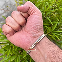 6mm Stainless Steel Flat Brass Ring Punjabi Kada