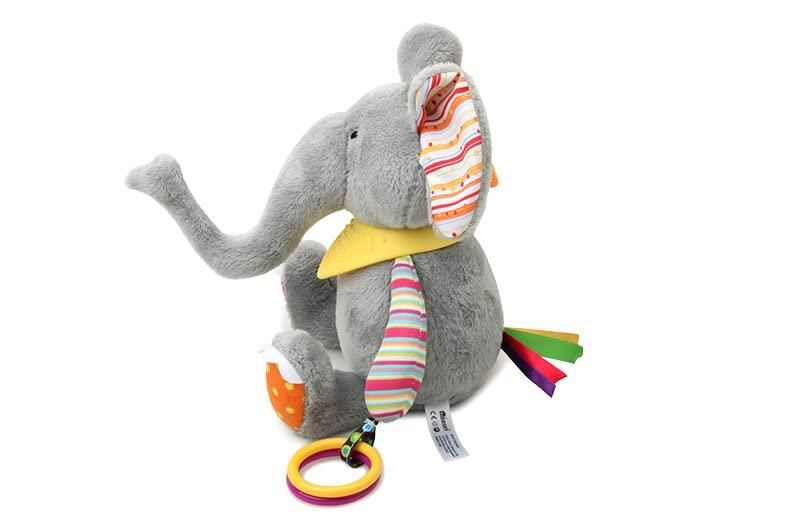 Peekaboo Elephant Multi-Sensory Activity Teething Toy & Rattle