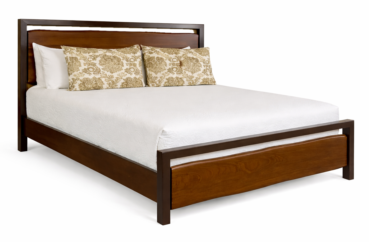 Live Edge Industrial Design Hotel Bed King Size