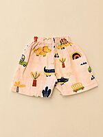 Muslin Unisex Baby Shorts – Assorted Prints | 0–24 Months | Pack of 2
