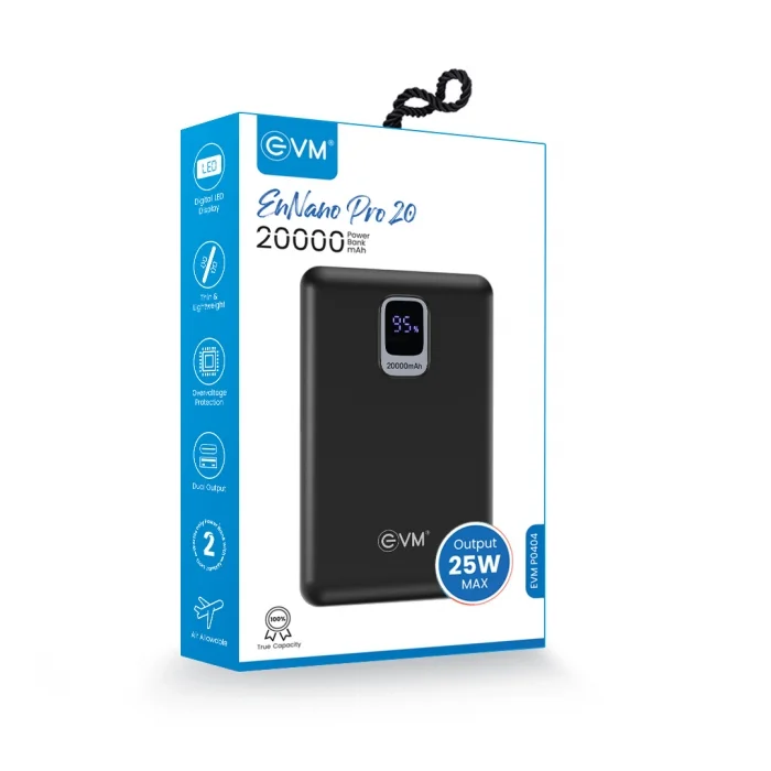 POWER BANK EVM 20000 MAH ENNANO PRO 20 P0404