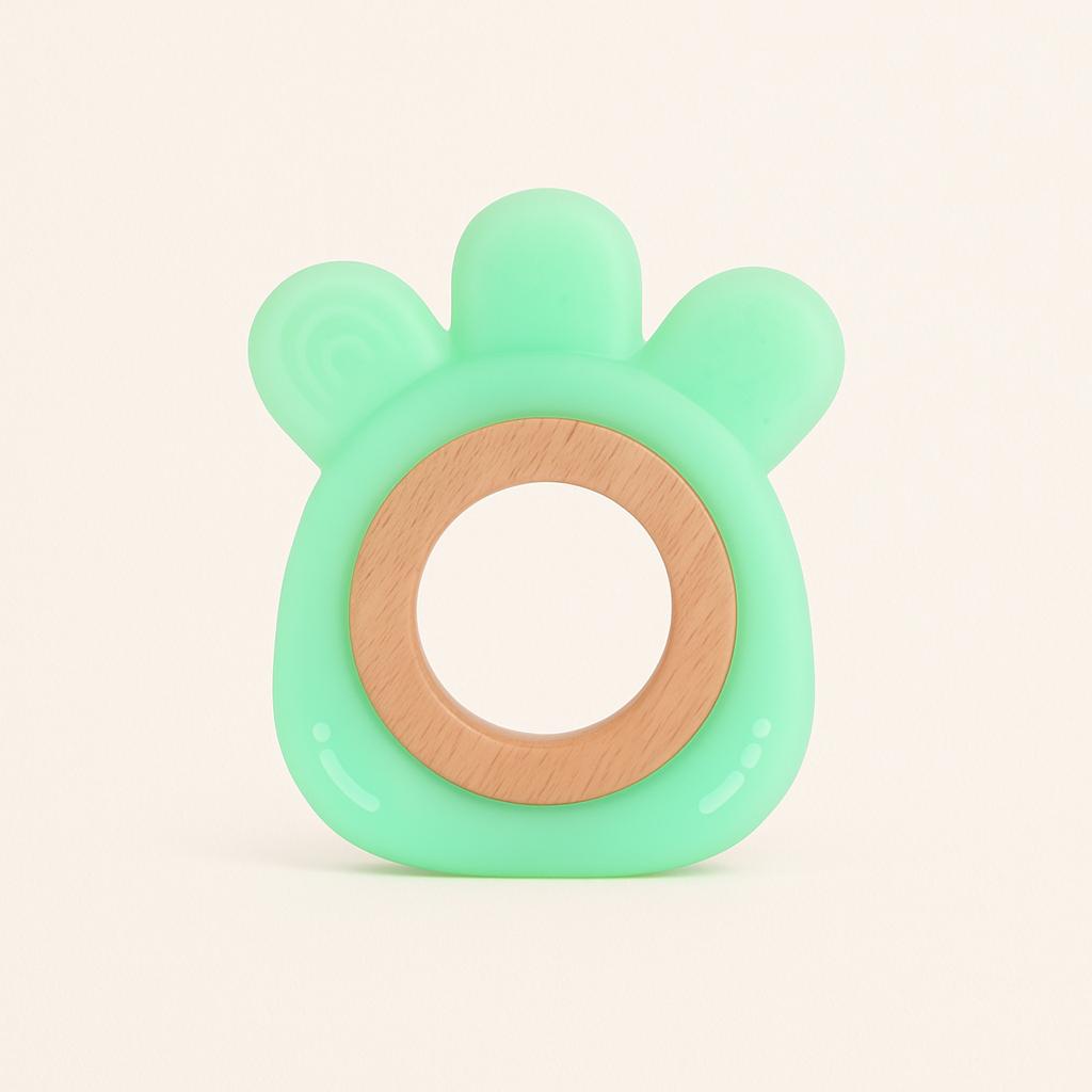 Bloomie Silicone & Wood Flower Teether Bloomie Silicone & Wood Flower Teether
