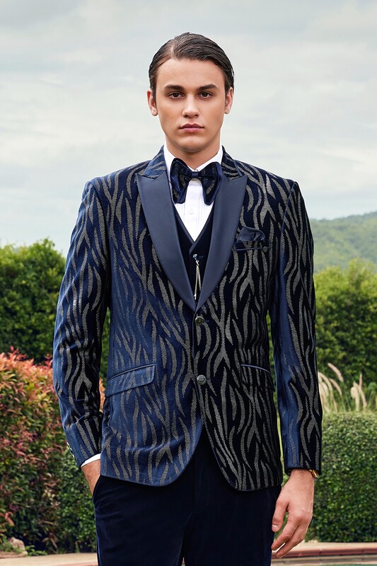 Royal Blue Modern Tuxedo