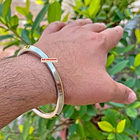 6mm Stainless Steel SP Brass Ring Punjabi Kada